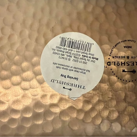 5 piece - NEW Threshold Hammered Copper Dinnerware Set - Picture 4 of 4